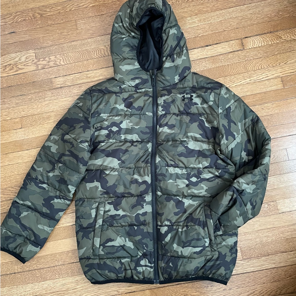 Under Armour boys Camouflage Hooded winter coat xl